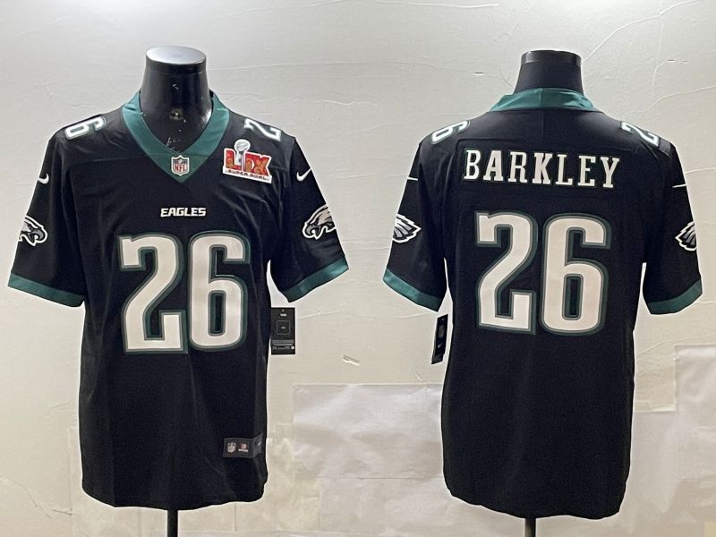 Men Philadelphia Eagles #26 Barkley Black Second generations 2025 Nike Vapor Limited NFL Jersey style 3->philadelphia eagles->NFL Jersey